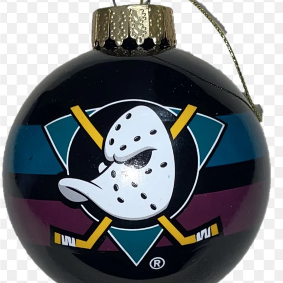 New With Tag NHL Black and Gold Holiday Ornament Hockey’s Anaheim Ducks Hockey. - Picture 3 of 7